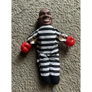 Vintage Mike Tyson Prison Uniform Boxing 12" Plush Doll Car Window Suction